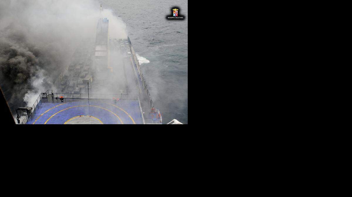 
Imagen del ferry Norman Atlantic que emitió un SOS tras un incendio a bordo en el Mar Adriático.



