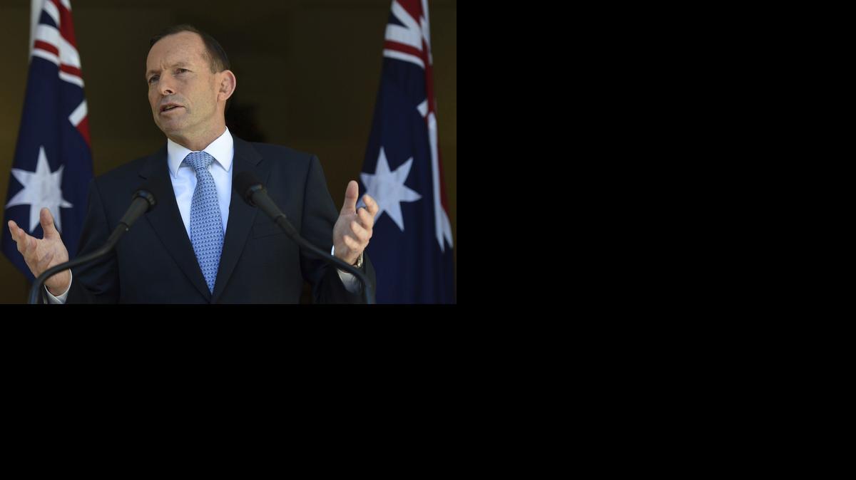 <cutline_leadin>El primer</cutline_leadin> ministro australiano, Tony Abbott, ofrece una rueda de prensa en el Parlamento en Canberra, Australia, el miércoles.
