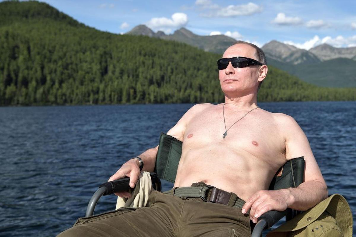 Las nuevas fotos de Putin de vacaciones fueron tomadas entre 1 y 3 de agosto de 2017, en el sur de Siberia.