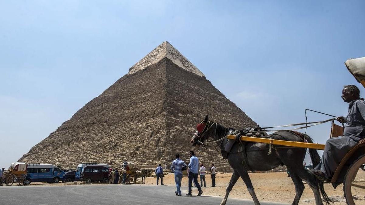 The second pyramid of Giza near Cairo.