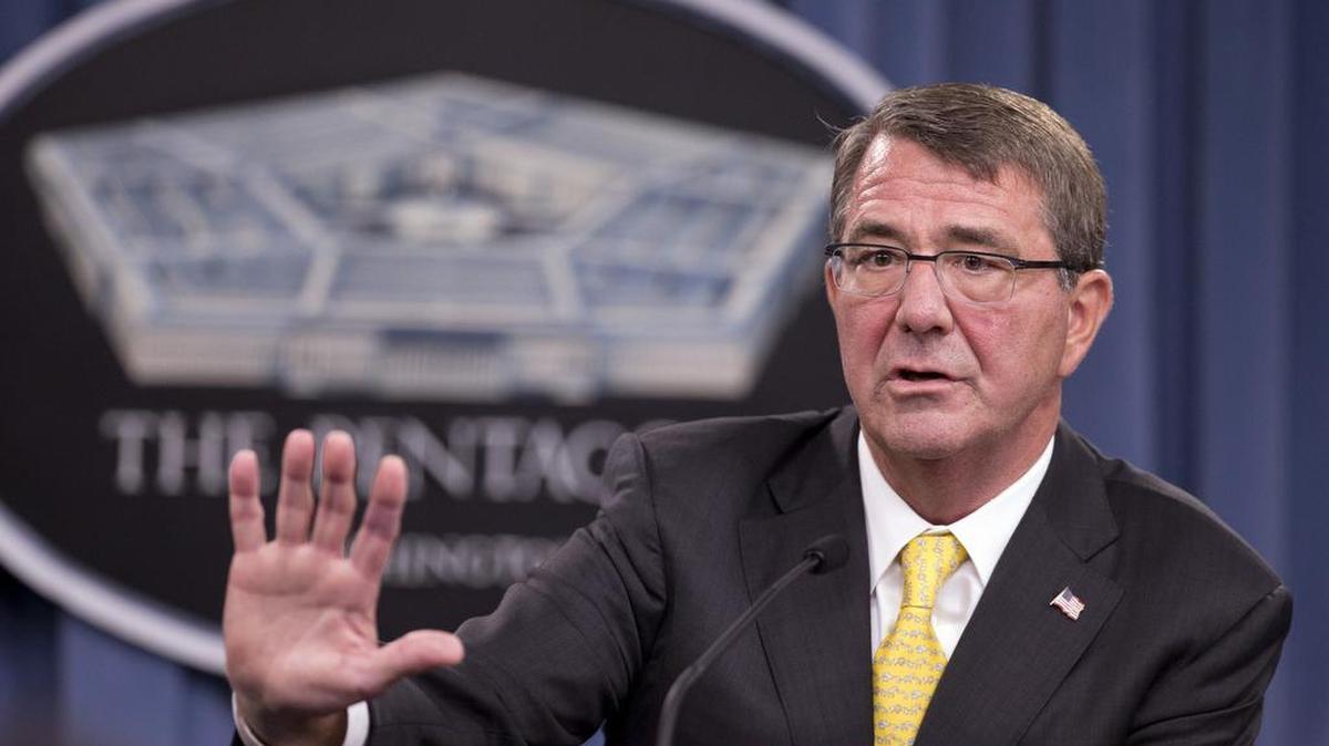 
El secretario de Defensa Ash Carter durante una reciente conferencia de prensa en el Pentágono.

