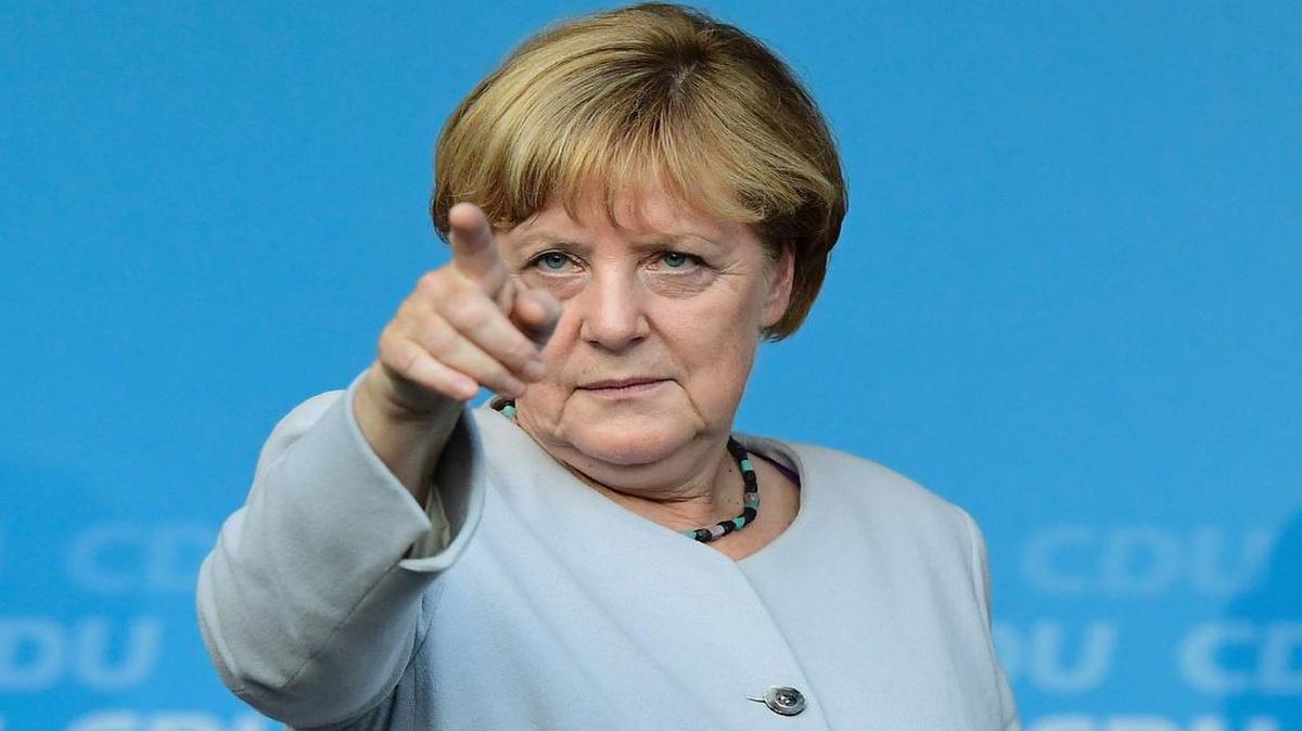 Foto del 14 de septiembre del 2016 que muestra a la canciller alemana Angela Merkel, durante un acto electoral para las elecciones estatales de su partido.