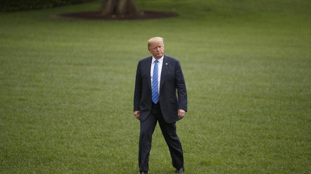 El presidente Donald Trump llega a la Casa Blanca el martes 24 de julio de 2018.