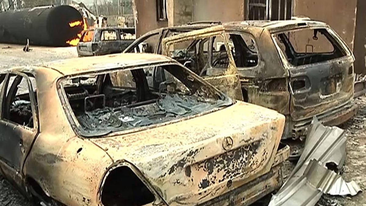 La explosión se produjo en Nnewi, en una planta de Inter Corp Oil Limited gas, filial del conglomerado Chicason Group, y provocó un incendio que duró cuatro horas y destruyó edificios contiguos.
