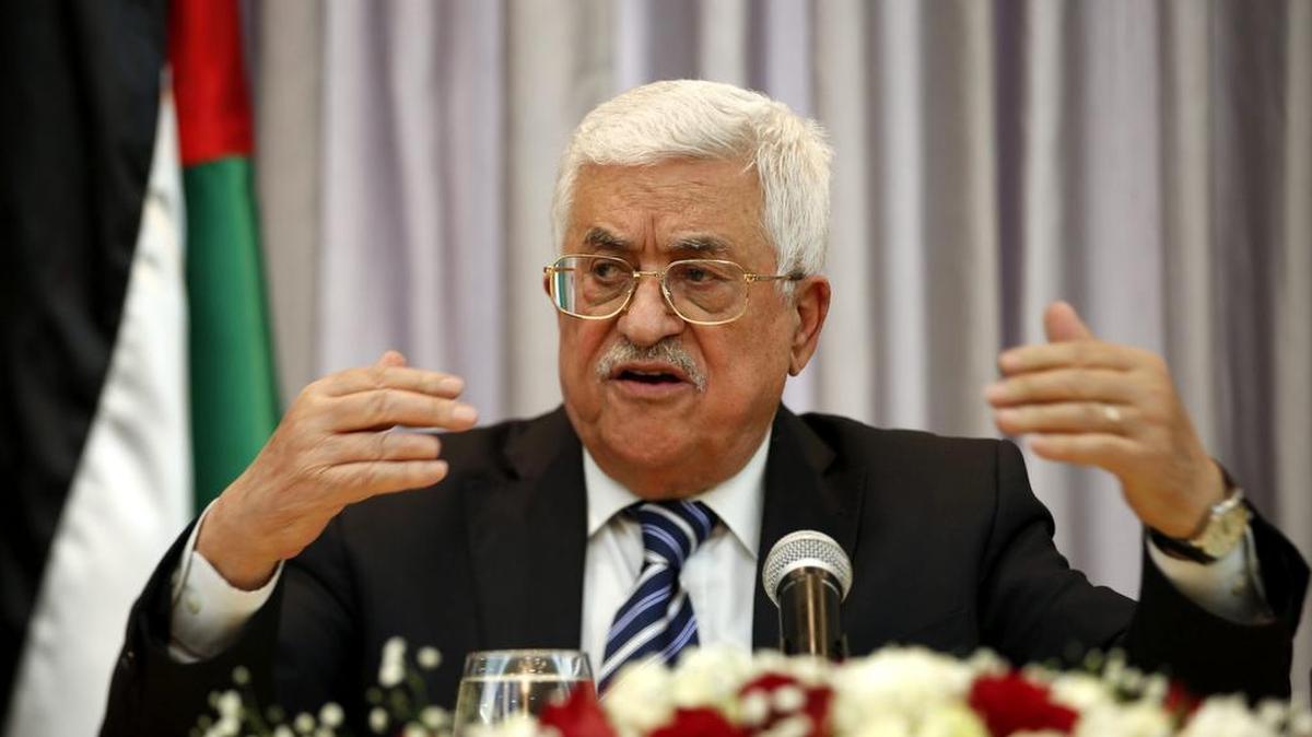 Abbas, de 80 años de edad, habla en público en Belén, en la Cisjordania ocupada, por primera vez desde que corrieran rumores sobre el deterioro de su salud.
