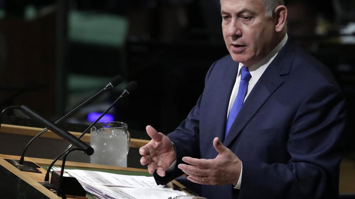 El primer ministro de Israel, Benjamin Netanyahu, habla durante la sesión inaugural del Debate General de la 72(TM) Asamblea General de las Naciones Unidas en la sede de la ONU el martes 19 de septiembre de 2017, en Nueva York.