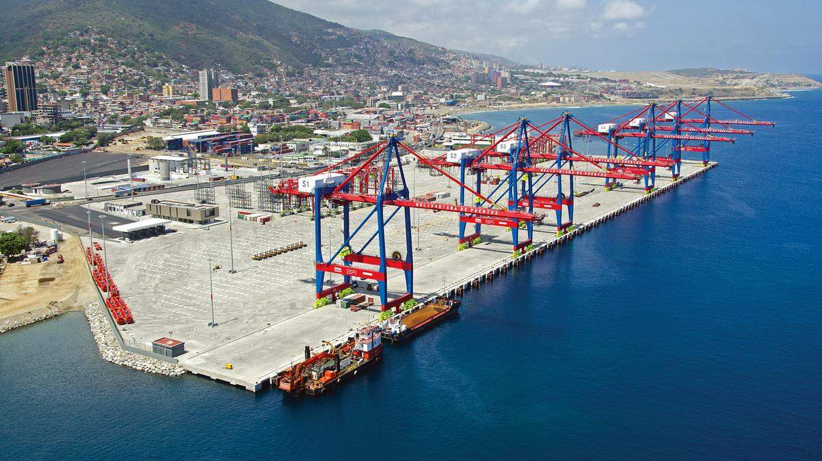 Photo of the La Guaira port outside Caracas taken after it was expanded by Portuguese construction company Teixeira Duarte.