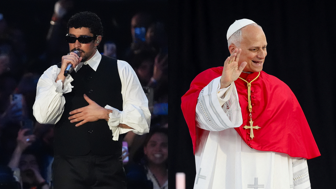 Bad Bunny se encuentra con el papa León en Madrid, pero debió “tirar más fotos”