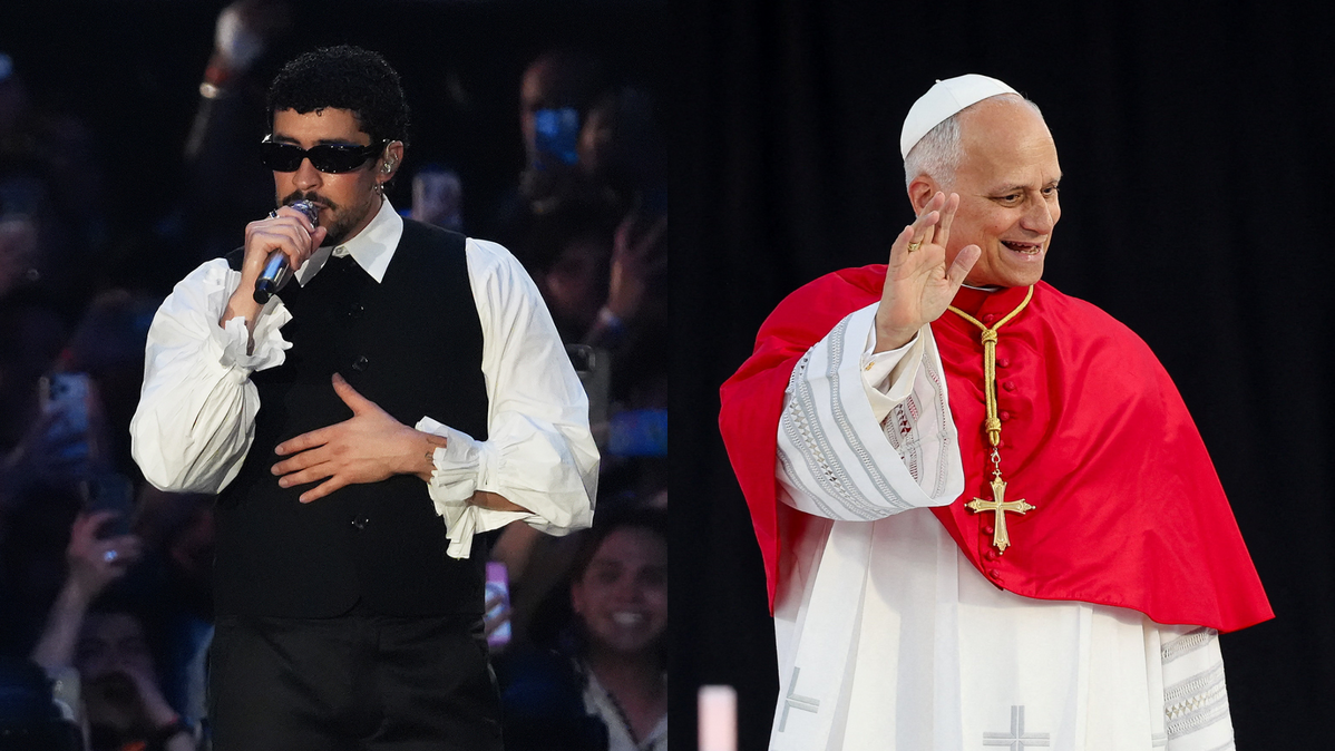 El papa León mantuvo un breve encuentro privado con el cantante puertorriqueño Bad Bunny en el estadio Santiago Bernabéu de Madrid el lunes por la noche.