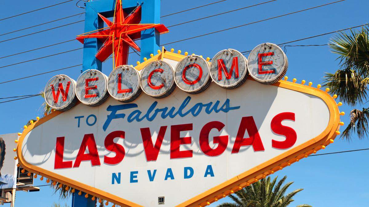 Cartel de bienvenida a Las Vegas.