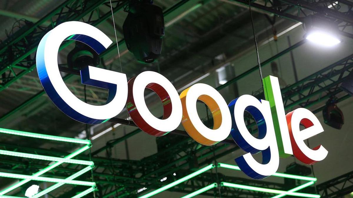 El logotipo de Google en la conferencia de marketing digital Dmexco en Colonia, Alemania.
