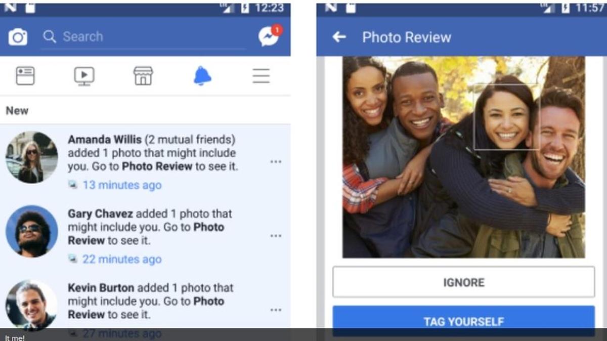 Facebook le avisará cuando aparezca en una foto en la que fue o no etiquetado. Usted podrá ignorarla, etiquetarse o contactarse con el usuario.