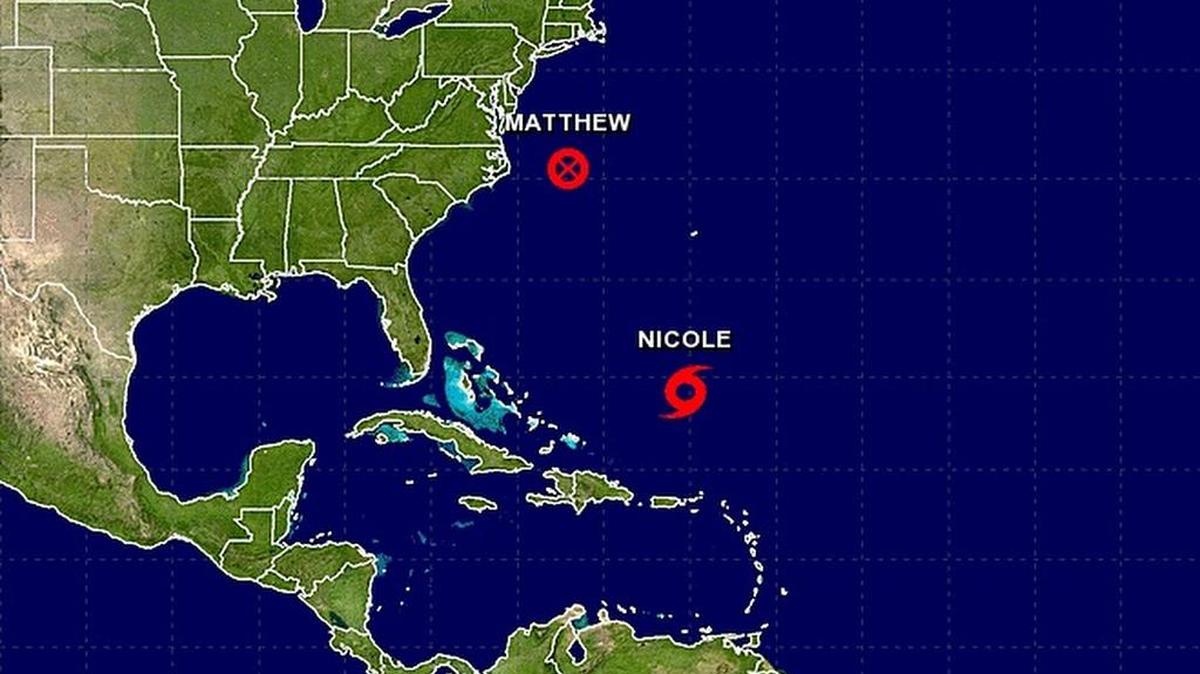El ciclón Matthew de acuerdo a un reporte metereológico de este domingo a las 5 p.m.