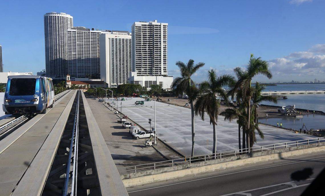 The vacant former site of the Miami Herald building as seen in 2019.