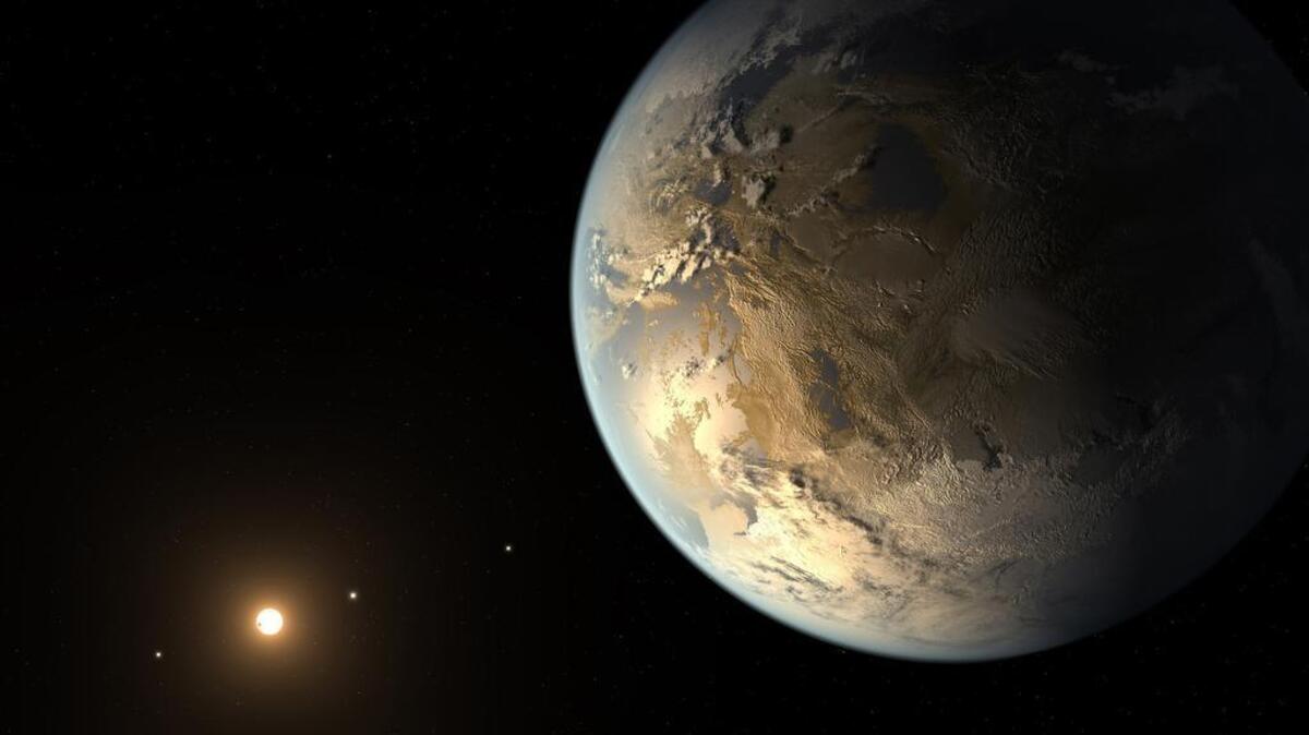 Artista provee imagen del planeta Kepler-186f que orbita a 500 años luz de la Tierra.