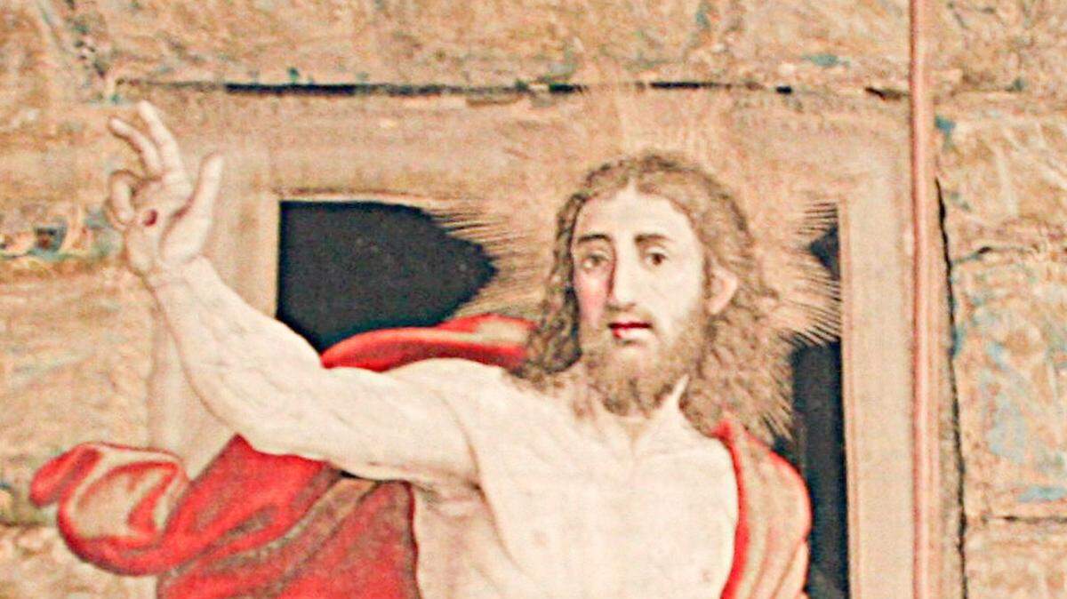 Cristo Resucitado, tapiz, Pinacoteca Vaticana, 1519.