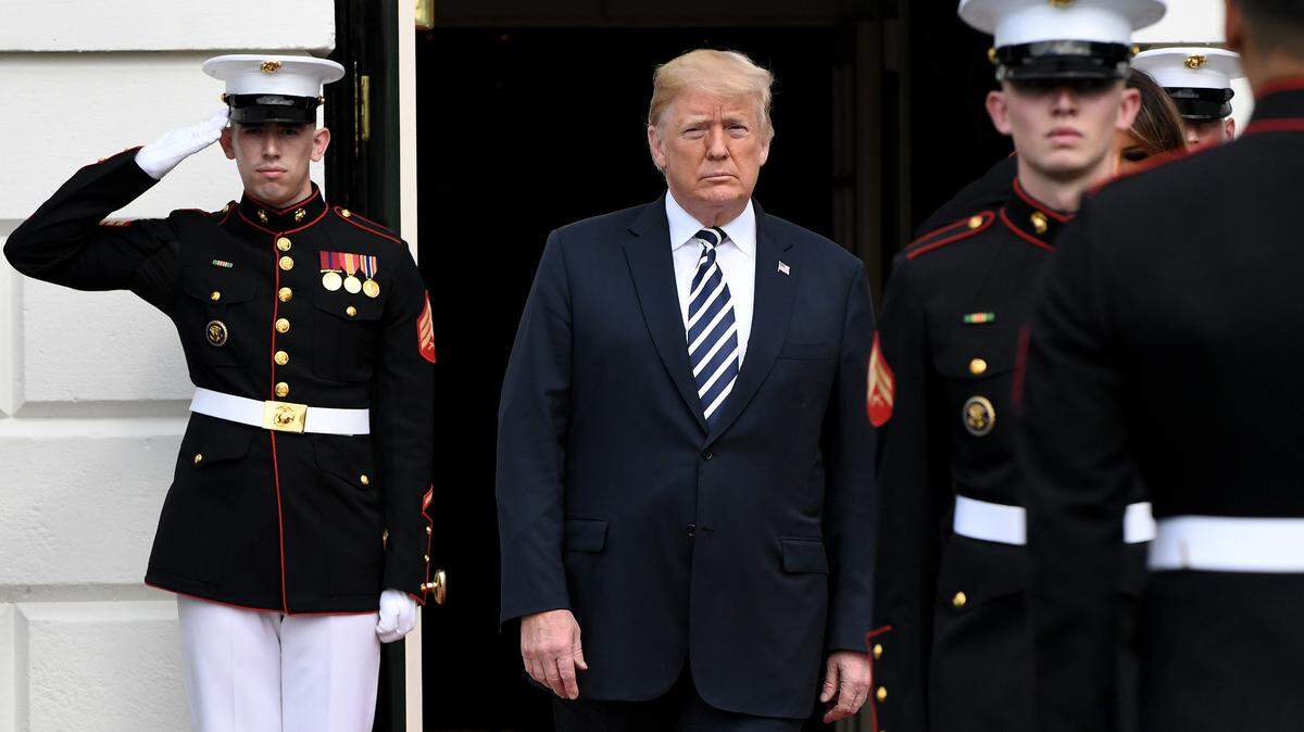 El presidente Donald Trump asiste a una ceremonia de bienvenida al presidente polaco Andrzej Duda, el martes en la Casa Blanca.