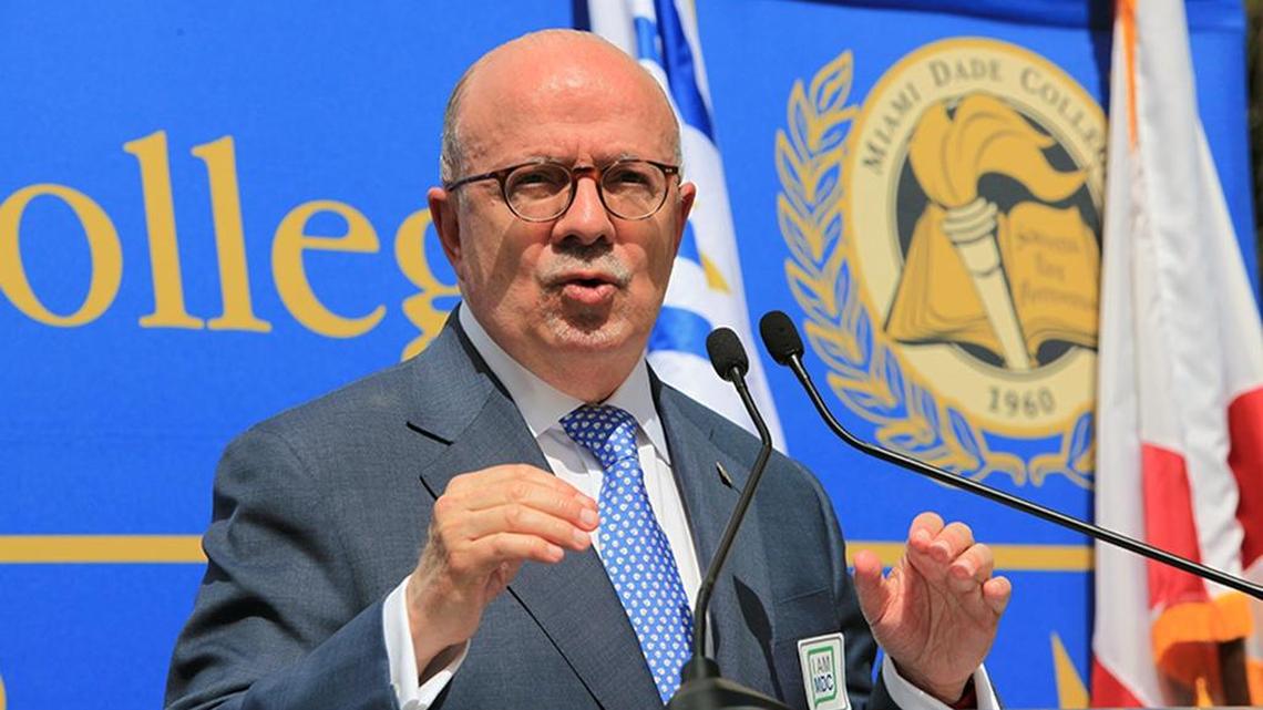Eduardo Padrón, president of Miami Dade College, during a ceremony on Wednesday, Sept. 6, 2017, at Miami Dade College to celebrate its second annual I AM MDC Day. Sept. 6 marks the first day of classes when the college opened its doors in 1960 with 1,428 eager students.