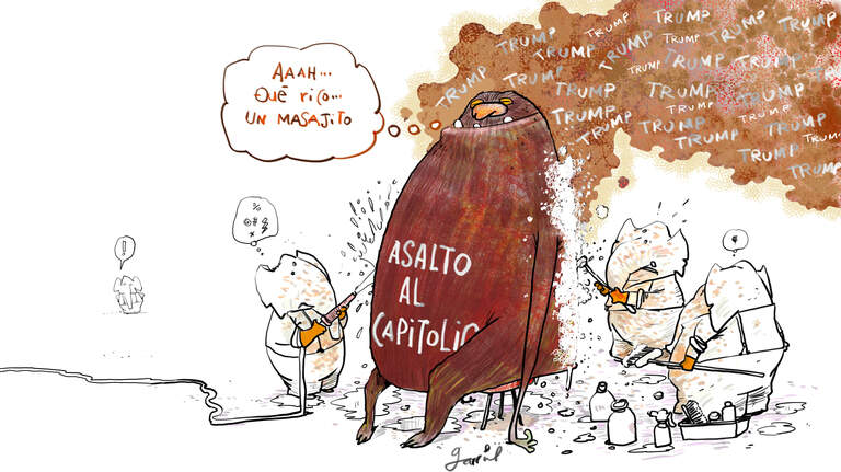 Galería de caricaturas 8 enero 2022 | Asalto del 6 de enero, revolución cubana y Biden