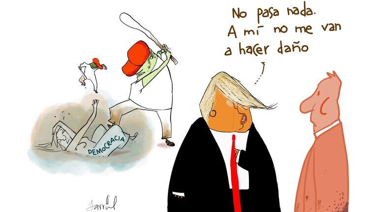 Trump se cree invencible mientras sus seguidores atacan a la democracia.