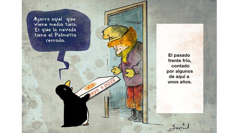 El histórico frente frío de Miami congeló hasta las pizzas