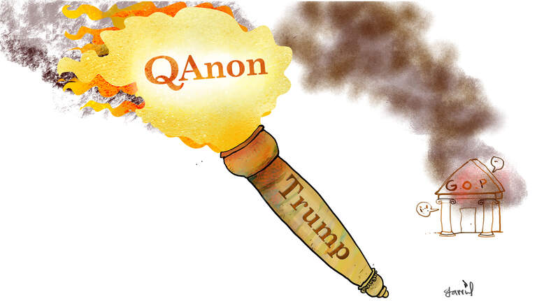 Donald Trump, en el abanderado de las conspiraciones QAnon