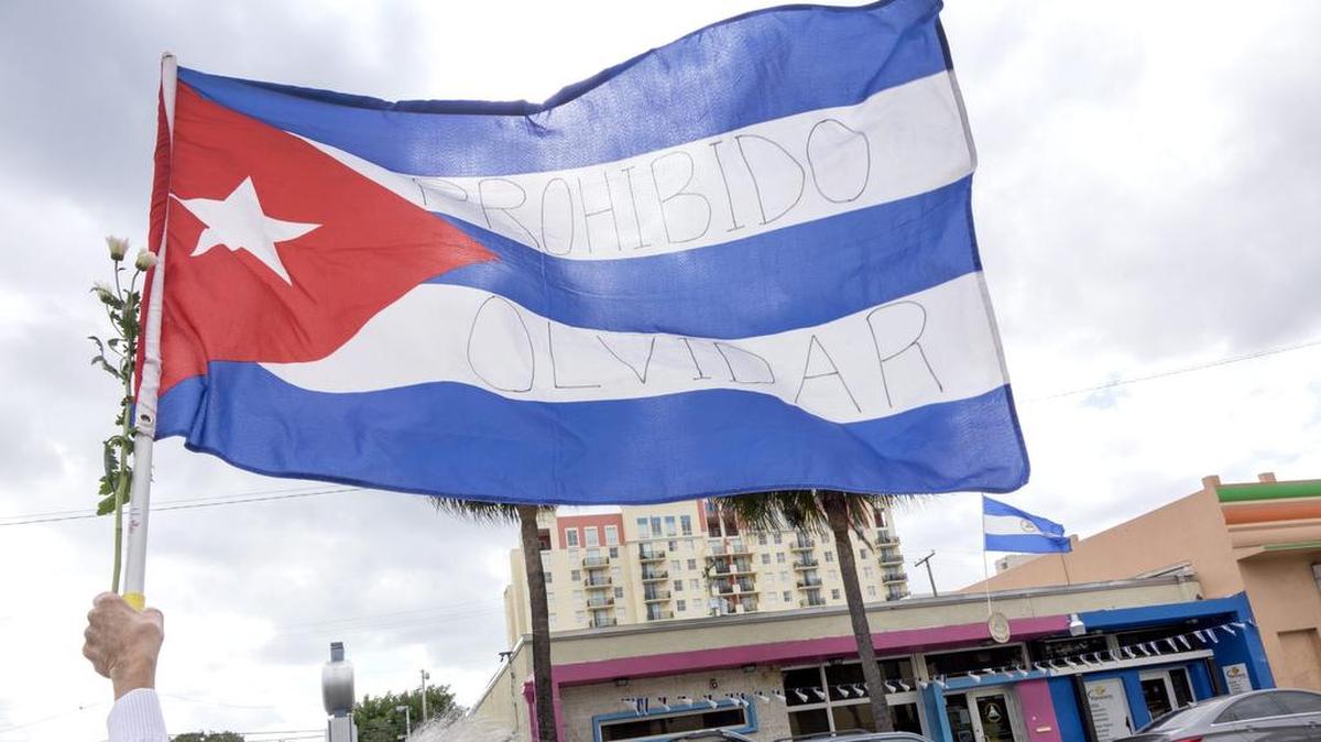 Una protesta a favor de los inmigrantes cubanos estancados en Nicaragua, frente al consulado de ese país en Miami, en noviembre de 2015.
