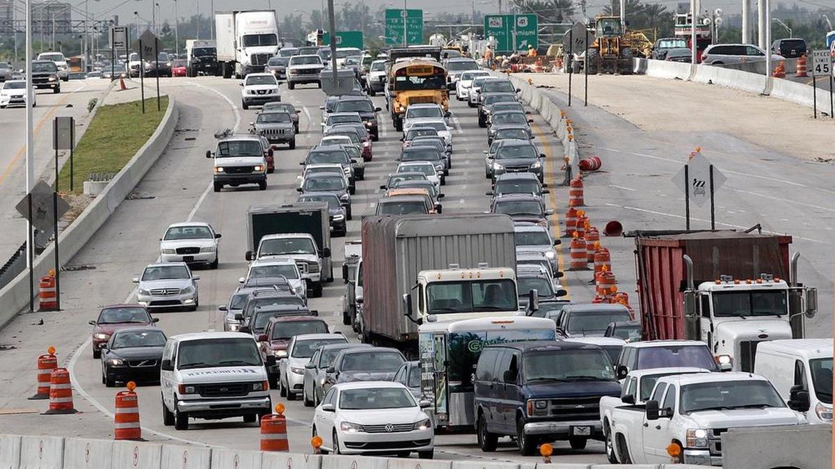 Traffic is regularly clogged on the Palmetto Expressway, and Florida may create a double-decker toll system to try and reduce congestion.