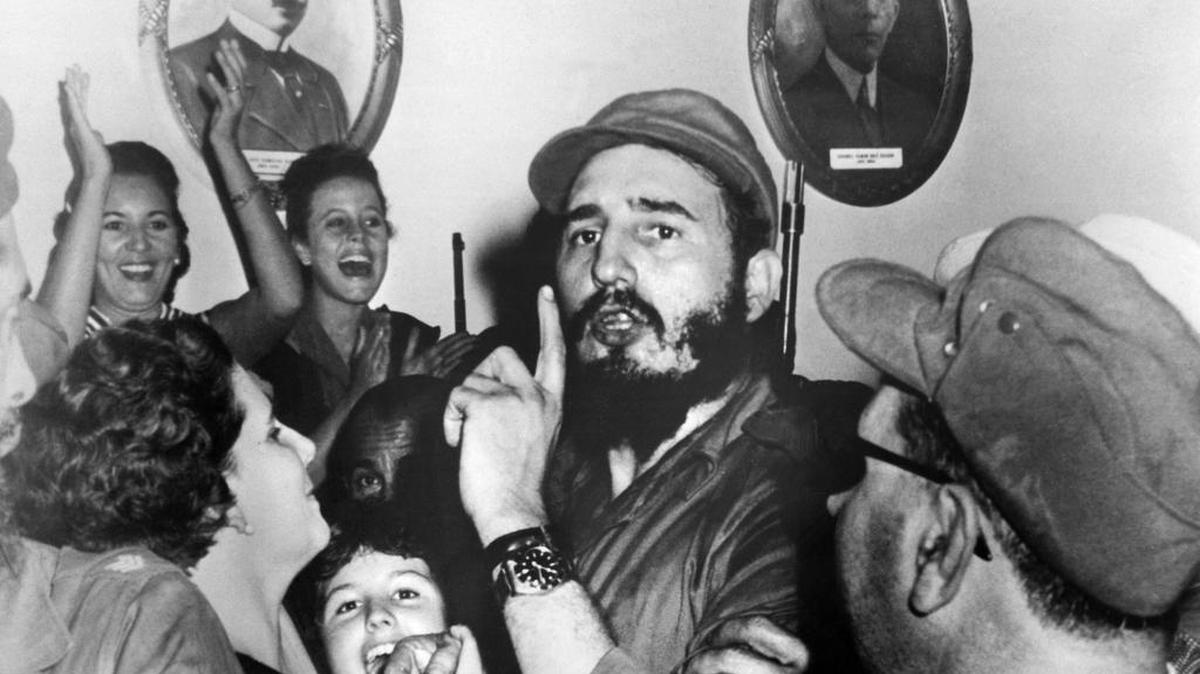 Foto de Fidel Castro poco después de derrocar al dictador Fulgencio Batista, durante el triunfo revolucionario, en Cienfuegos. Archivo.