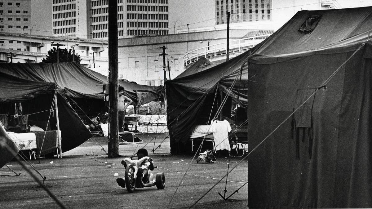 Miami’s 1980 tent city was a necessity after the Mariel boatlift. It was a stopgap for people with nowhere else to go.