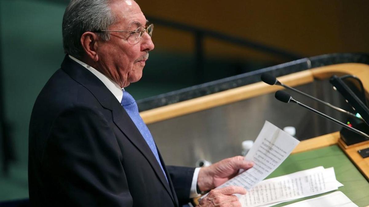 
El gobernante cubano Raúl Castro pronuncia un discurso en la ONU el lunes pasado.
