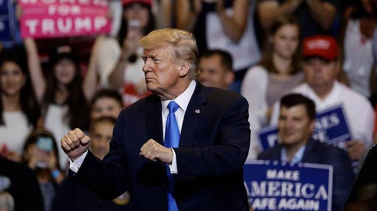 El presidente Donald Trump en un mitin de campaña el pasado 2 de agosto en Pensilvania.