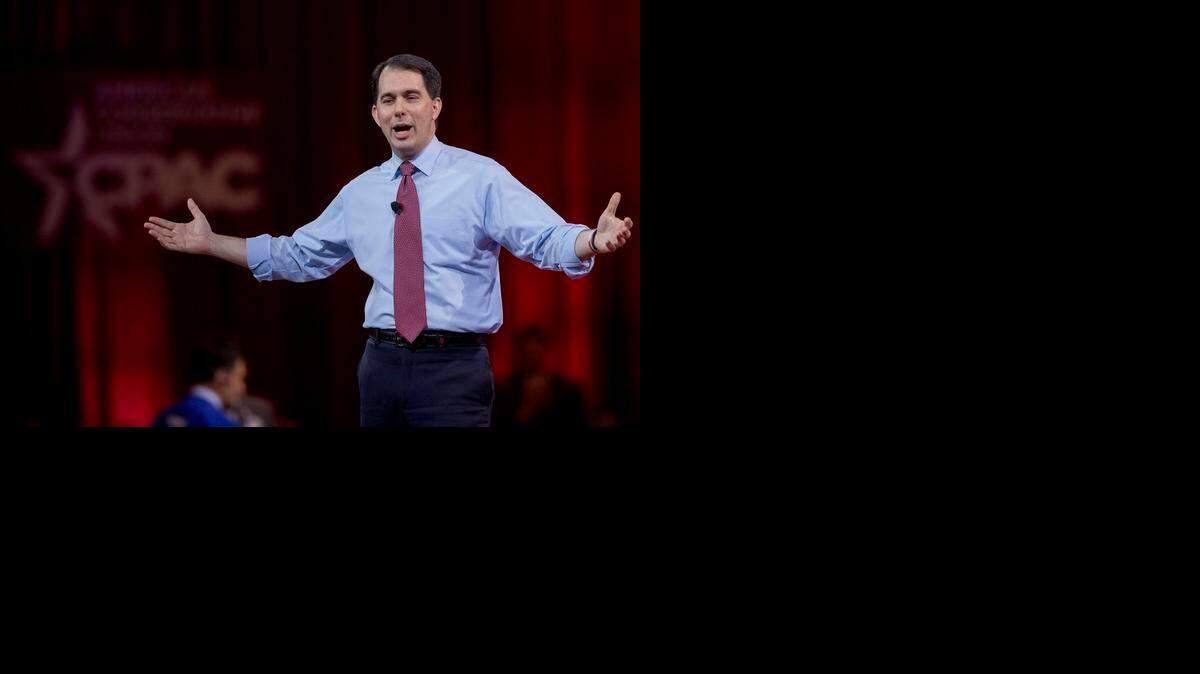 
Scott Walker, gobernador de Wisconsin, participa en la Conferencia de Acción Política Conservadora celebrada el jueves pasado en National Harbor, Maryland.
