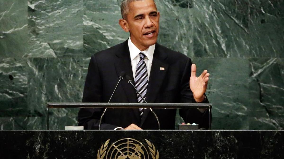 El presidente Barack Obama pronuncia un discurso en la 71a. sesión de la Asamblea General de las Naciones Unidas, el 20 de septiembre.