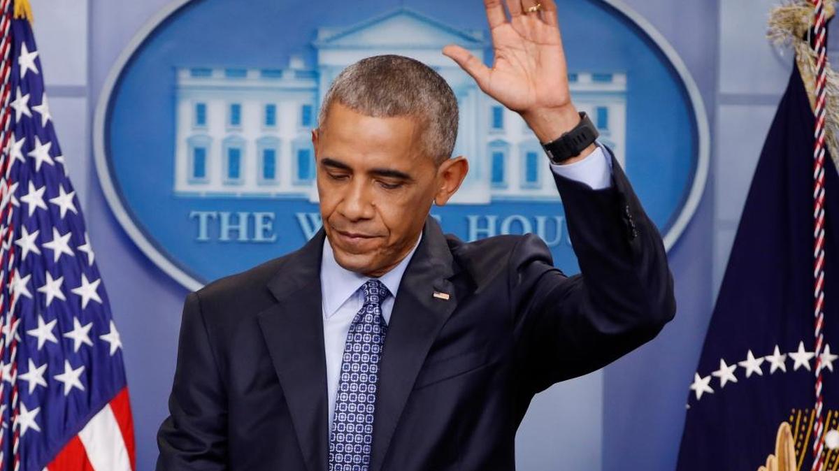 El presidente Barack Obama saluda al concluir su última conferencia de prensa, el miércoles pasado, en la Casa Blanca. Obama llegó a la presidencia el 20 de enero del 2009.