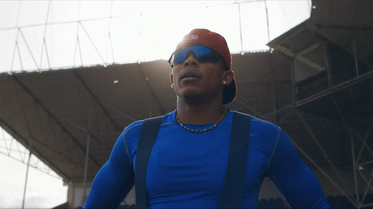 Cuban baseball player Happy Olivares, in a scene from the documentary “The Last Out.”