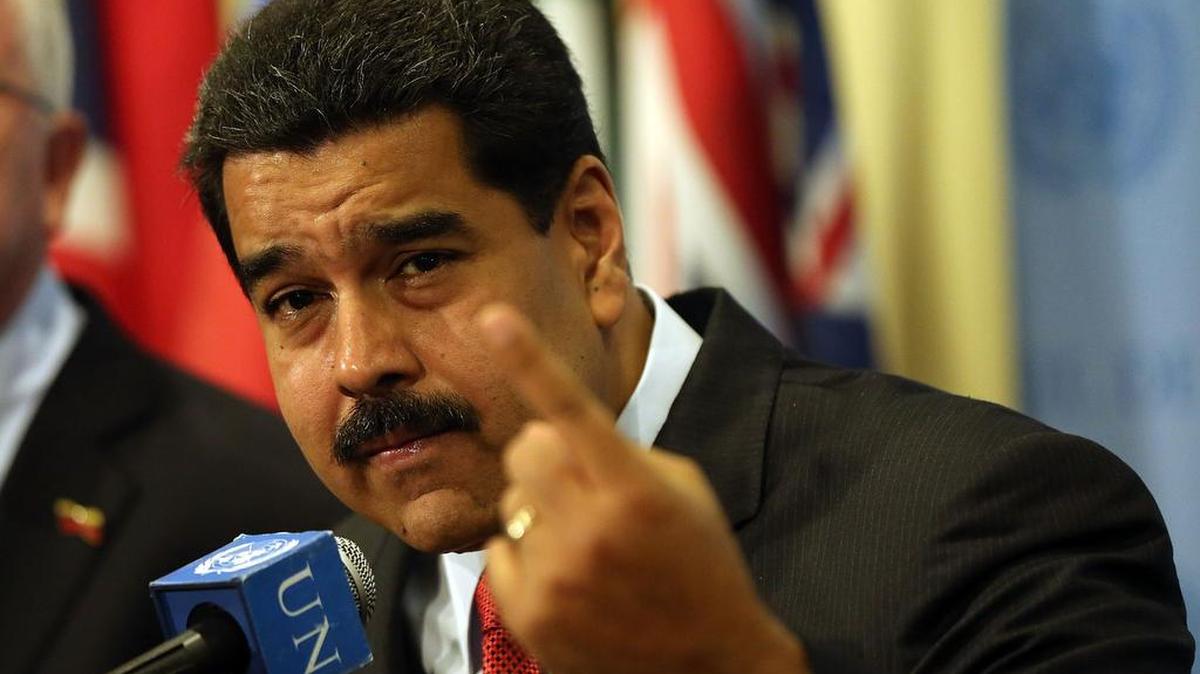 
El mandatario venezolano Nicolás Maduro durante una reunón con los medios en Nueva York después de reunirse con el presidente de la Naciones Unidas, Ban Ki Moon.
