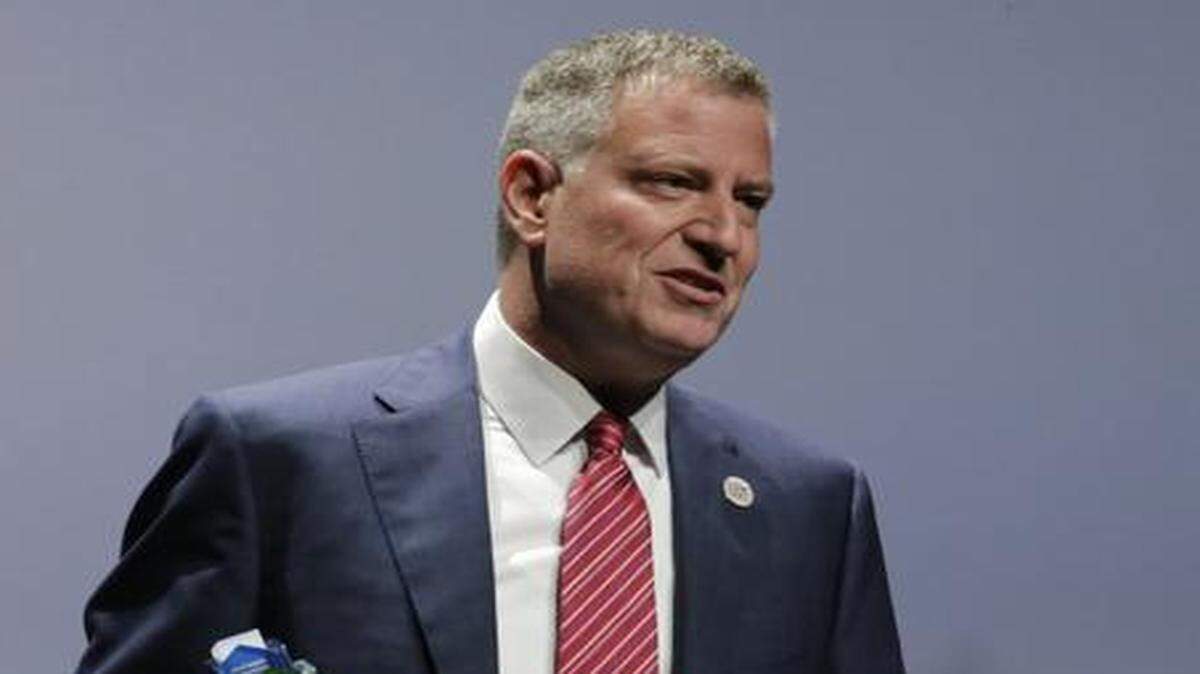 
Bill de Blasio, alcalde de Nueva York, recibe un premio por Liderazgo Climático otorgado por C40 y Siemens el 22 de septiembre.
