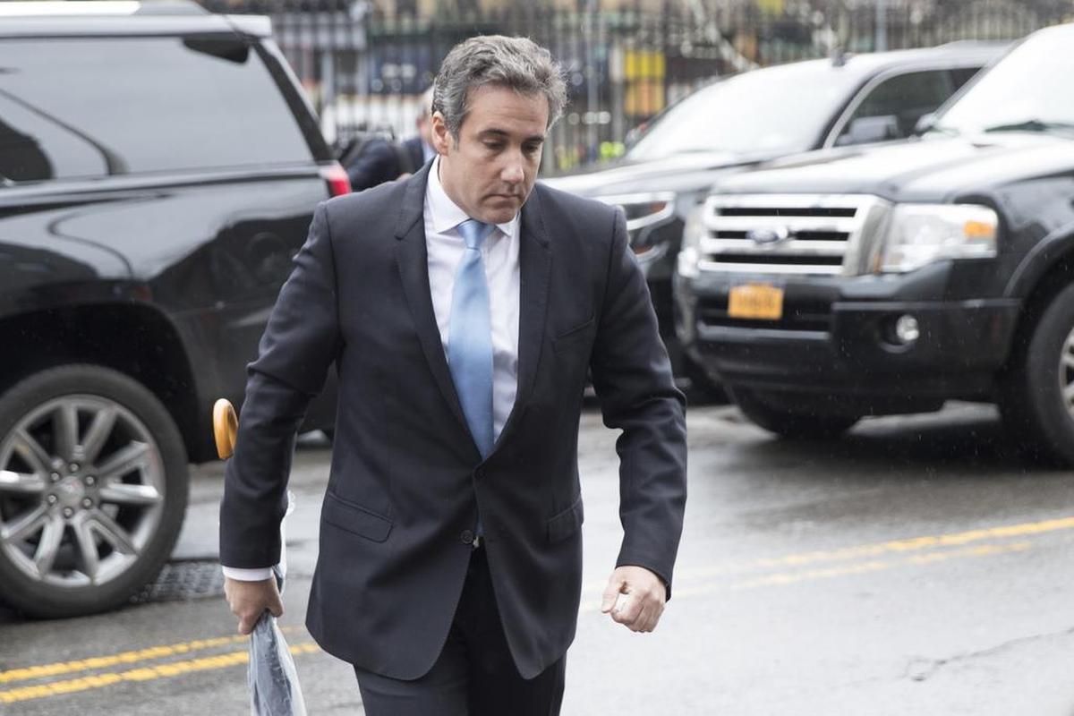 Michael Cohen, President Donald Trump's lawyer,  heads for federal court in New York on April 16, 2018.