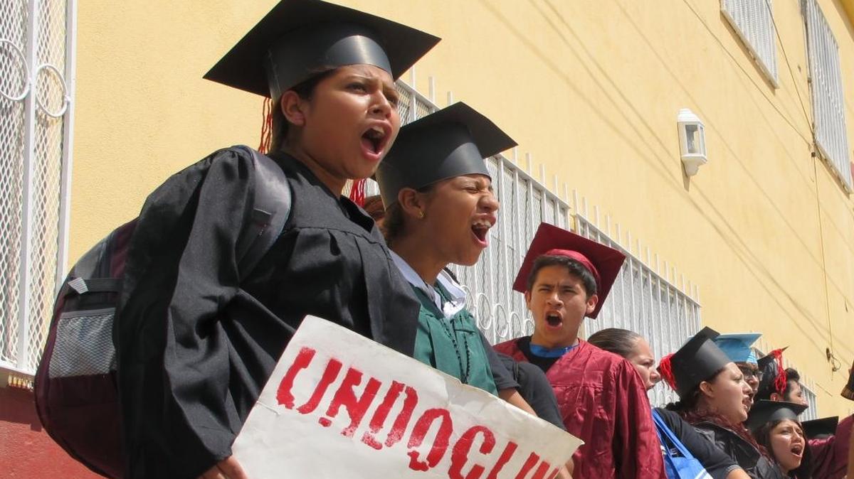 Foto de archivo que muestra a un grupo de los llamados "Dreamers".