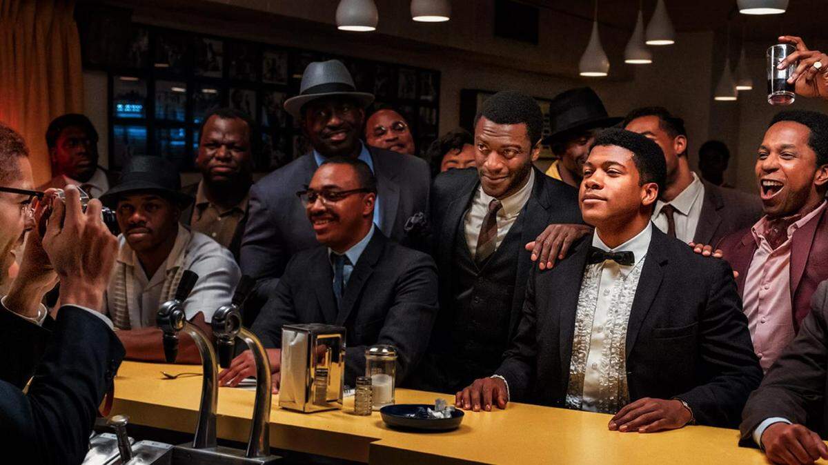 Un escena de la película “One Night in Miami” (2020) de la actriz Regina King en su debut como directora.