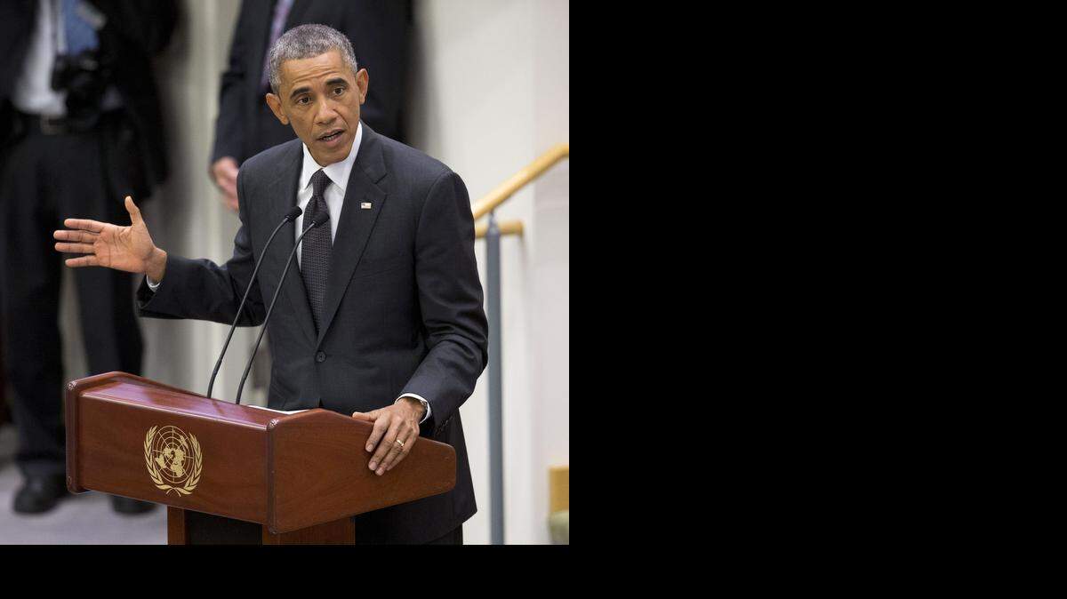 
El presidente Barack Obama habla en la sede de la ONU en Nueva York, el jueves pasado.
