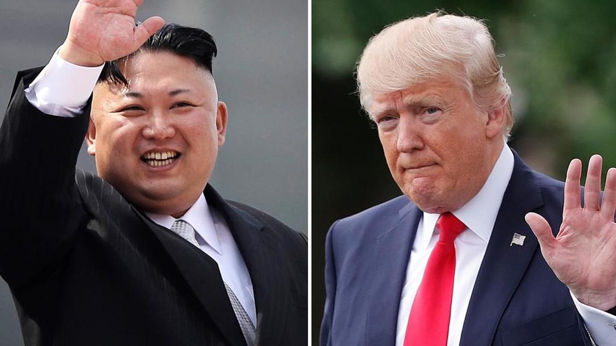 El líder norcoreano Kim Jong Un (izq.) y el presidente de EEUU, Donald Trump, entablaron la semana pasada un duelo retórico en el que Trump amenazó con lanzar una lluvia de “fuego y furia” contra Pyongyang si continúa amenazando a EEUU con sus misiles.
