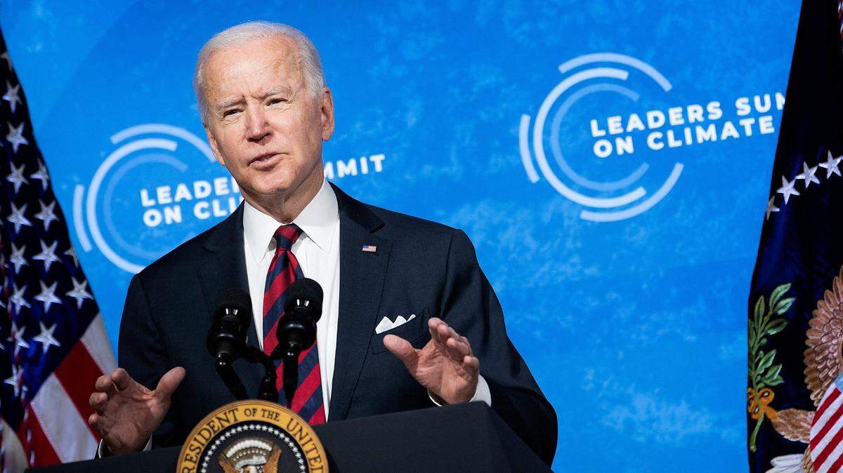 El presidente de Estados Unidos, Joe Biden, participa en la cumbre virtual sobre el cambio climático, desde el Ala Este de la Casa Blanca, en Washington D.C., el jueves 22 de abril de 2021.