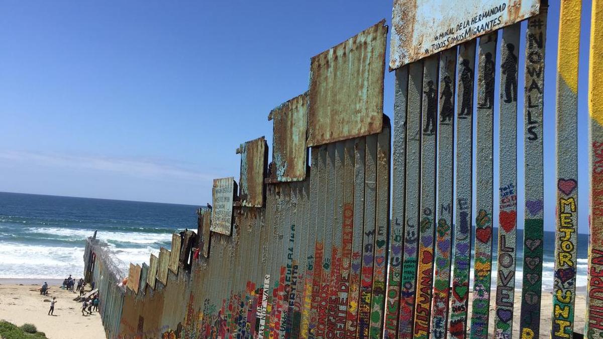 Frontera entre México y Estados Unidos, cerca de Tijuana.