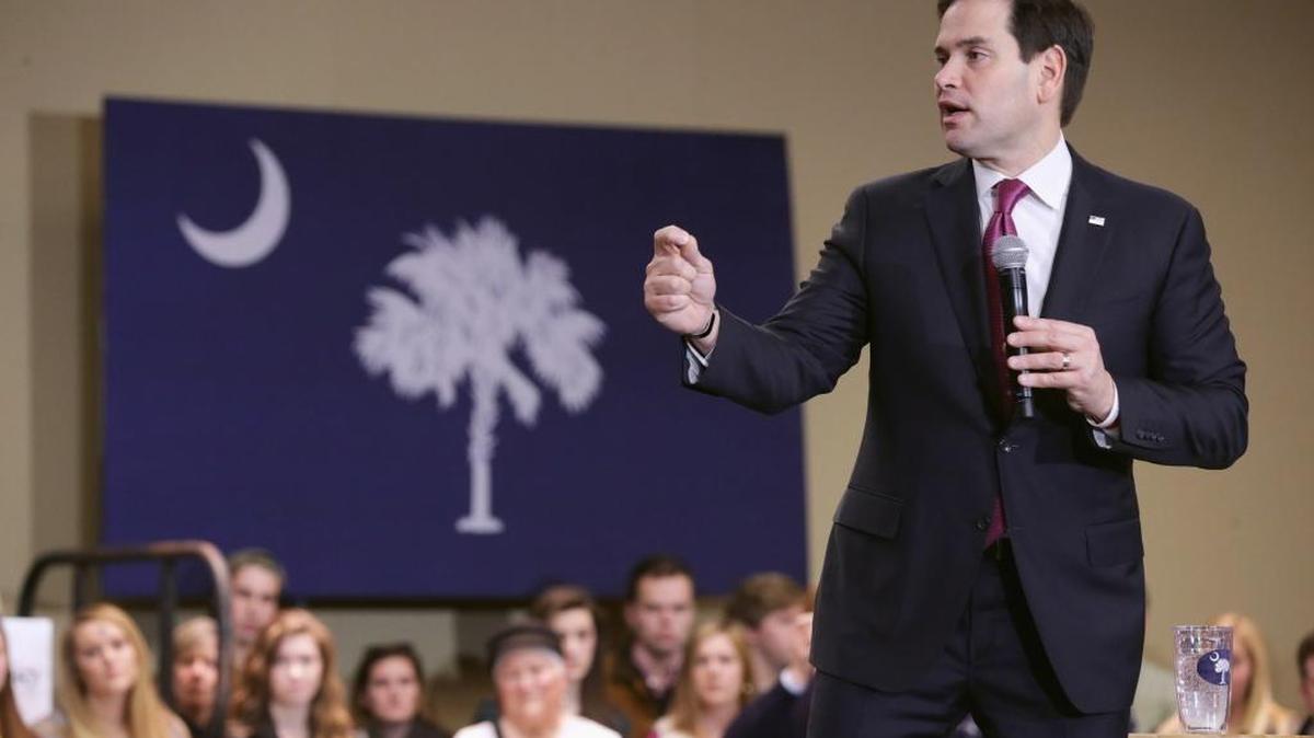 El candidato republicano Marco Rubio quedó en quinto lugar en las primarias de New Hampshire el martes pasado.