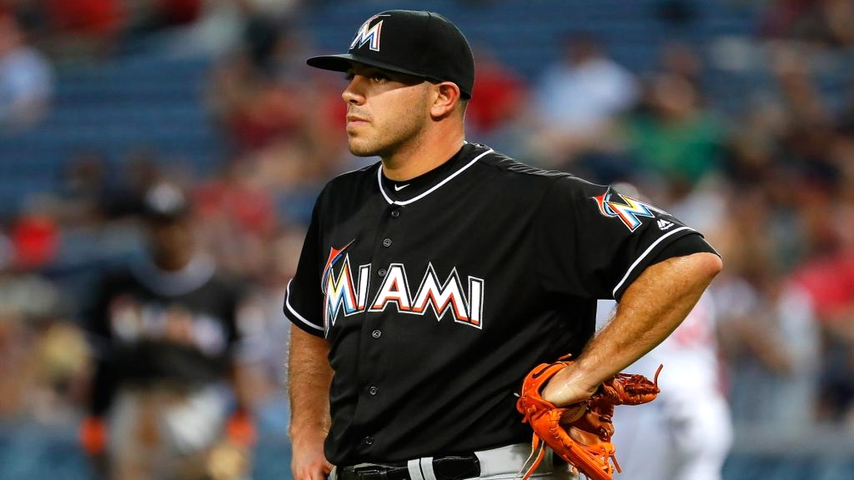 El pelotero cubano José Fernández, de los Miami Marlins, en un partido contra los Bravos de Atlanta el pasado 14 de septiembre. Fernández perdió la vida en un accidente marítimo en la madrugada del domingo.