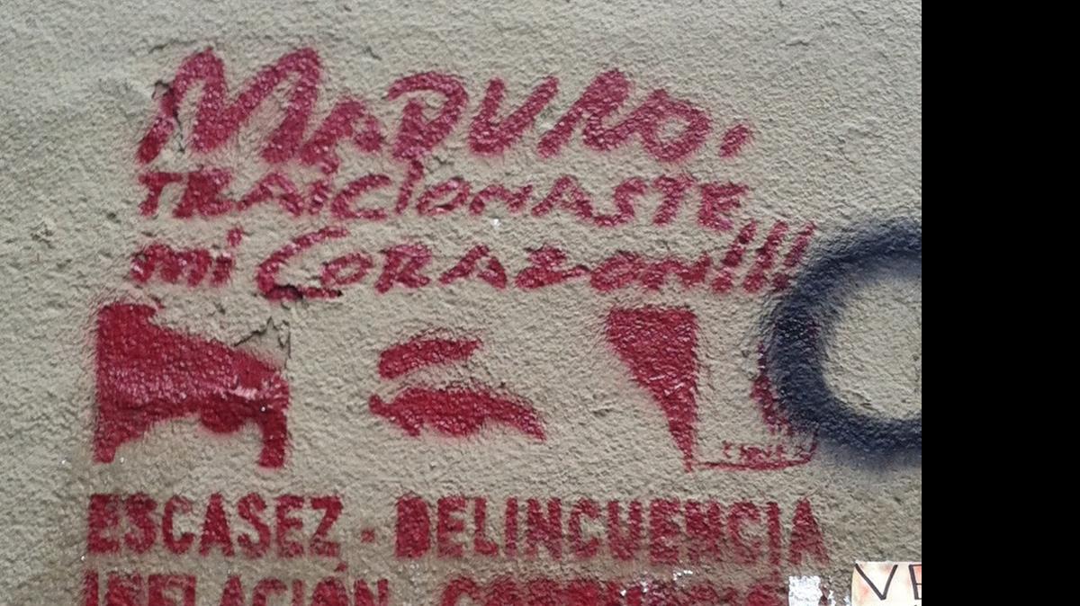 
Foto de un grafitti tomada en una de las calles de Caracas por el autor. 
