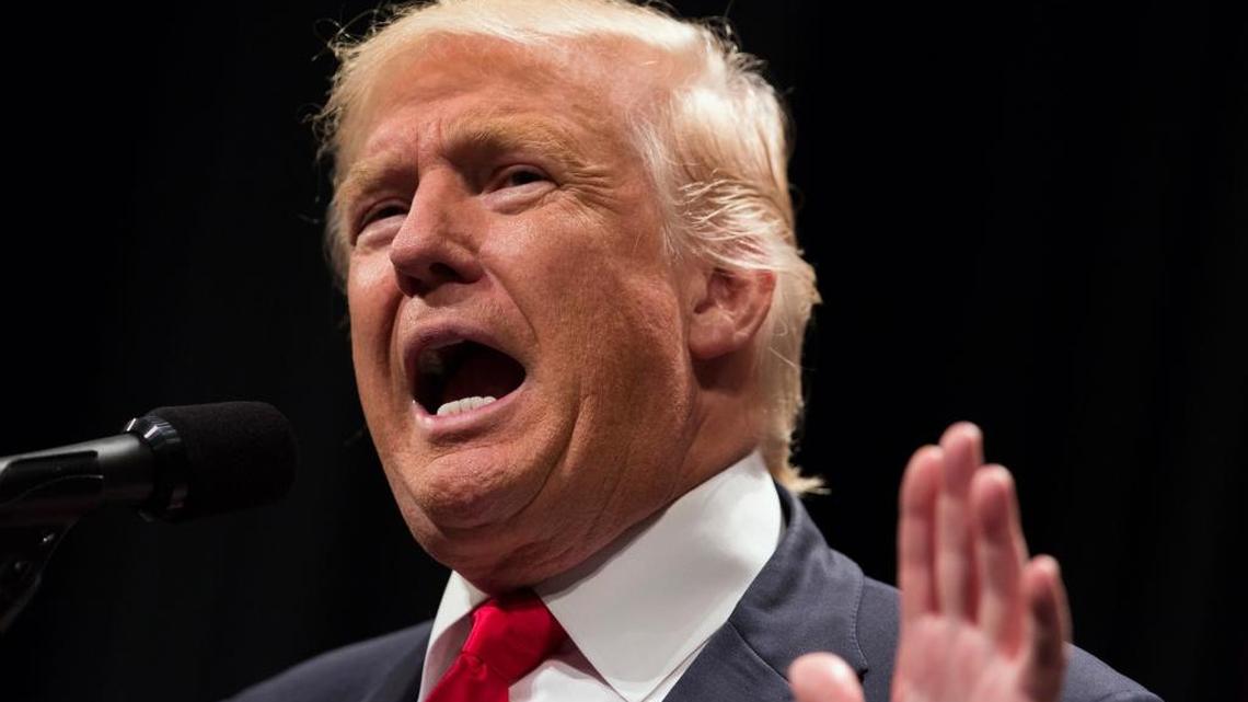 El candidato republicano, Donald Trump, en un mitin de campaña en Toledo, Ohio, el 21 de septiembre.