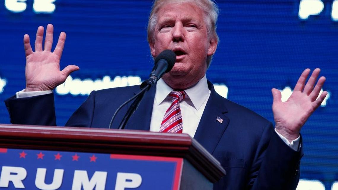 El candidato republicano Donald Trump en un mitin de campaña en Panama City, Florida, el 11 de octubre.